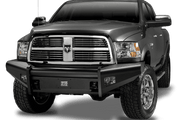 Fab Fours DR94 - Q1561 - 1 Dodge Ram 2500/3500 HD 1994 - 2002 Black Steel Elite Front Bumper No Guard - Rugged Truck Gear