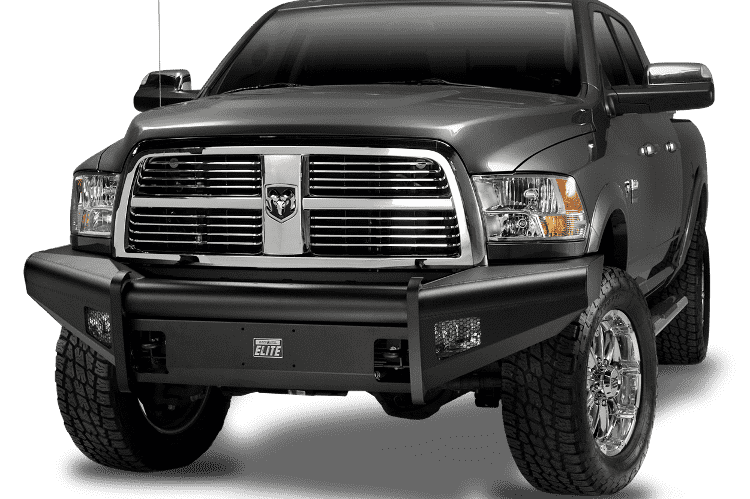 Fab Fours DR94-Q1561-1 Dodge Ram 2500/3500 HD 1994-2002 Black Steel Elite Front Bumper No Guard-BumperStock