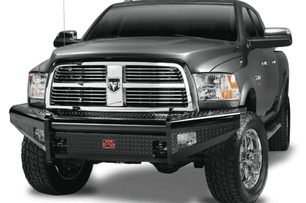 Fab Fours DR94-S1561-1 Dodge Ram 2500/3500/4500/5500 HD 1994-2002 Black Steel Front Bumper No Guard-BumperStock