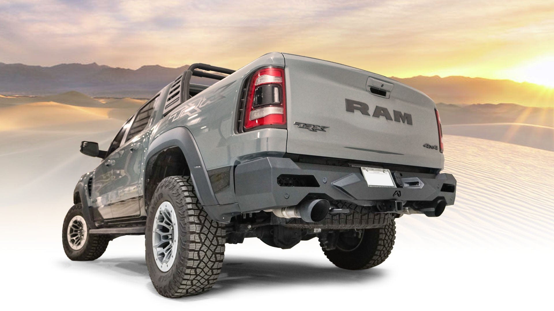 Fab Fours DX21 - E4551 - 1 Dodge Ram TRX 2021 - 2024 Vengeance Rear Bumper - Rugged Truck Gear