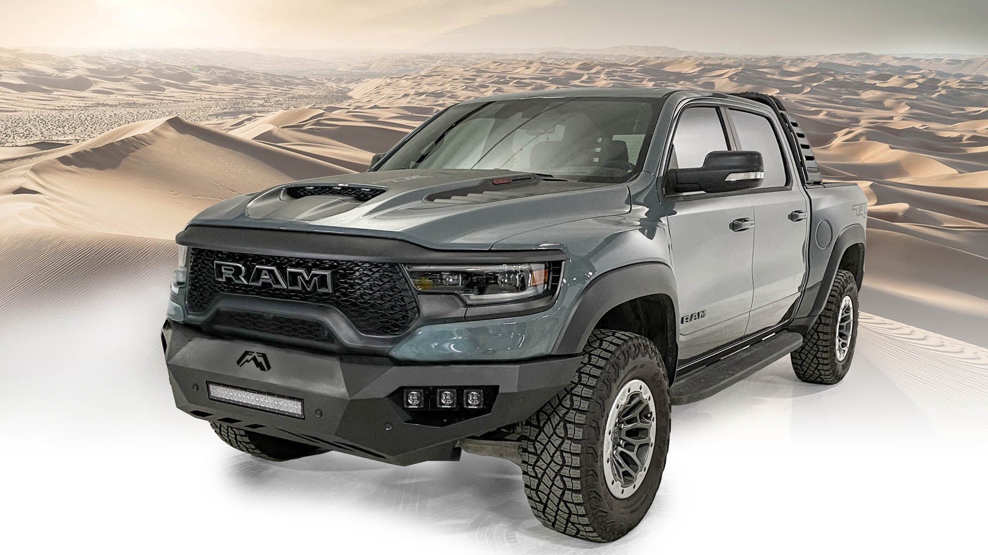 Fab Fours DX21 - V4551 - 1 Dodge Ram TRX 2021 - 2024 Vengeance Front Bumper No Guard - Rugged Truck Gear