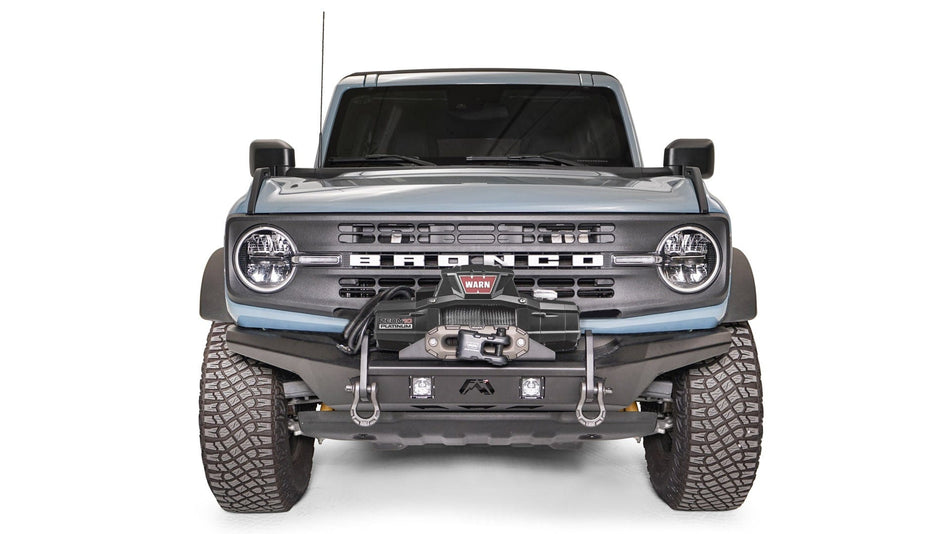 Fab Fours FB21 - B5251 - 1 Ford Bronco 2021 - 2024 Stubby Front Winch Bumper No Guard - Rugged Truck Gear