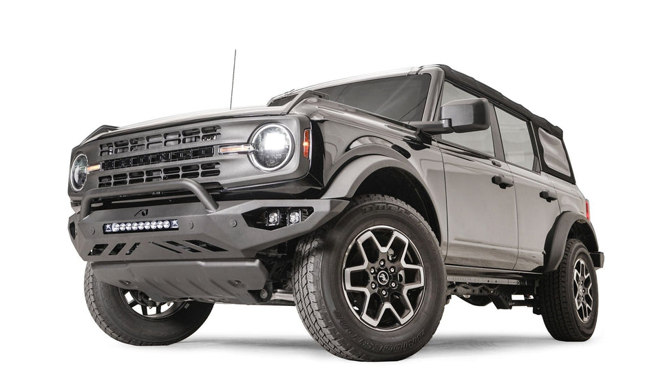 Fab Fours FB21 - D5252 - 1 Ford Bronco 2021 - 2024 Vengeance Front Bumper Pre - Runner Guard - Rugged Truck Gear