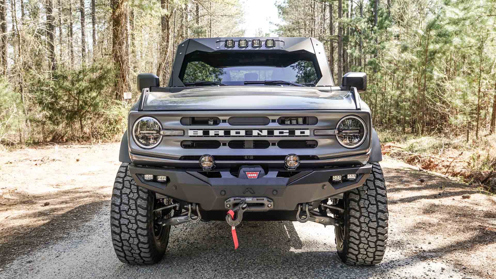 Fab Fours FB21 - F5251 - 1 Ford Bronco 2021 - 2024 Premium Front Winch Bumper - Rugged Truck Gear