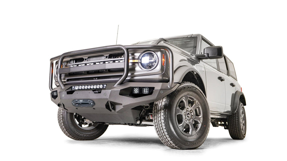 Fab Fours FB21 - X5250 - 1 Ford Bronco 2021 - 2024 Matrix Front Winch Bumper Full Guard - Rugged Truck Gear