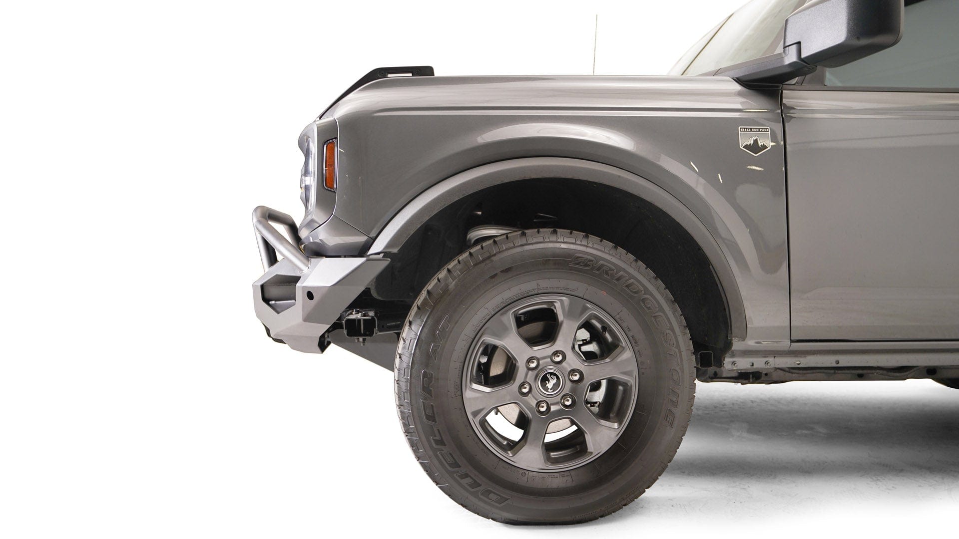 Fab Fours FB21 - X5252 - 1 Ford Bronco 2021 - 2024 Matrix Front Winch Bumper Pre - Runner Guard - Rugged Truck Gear