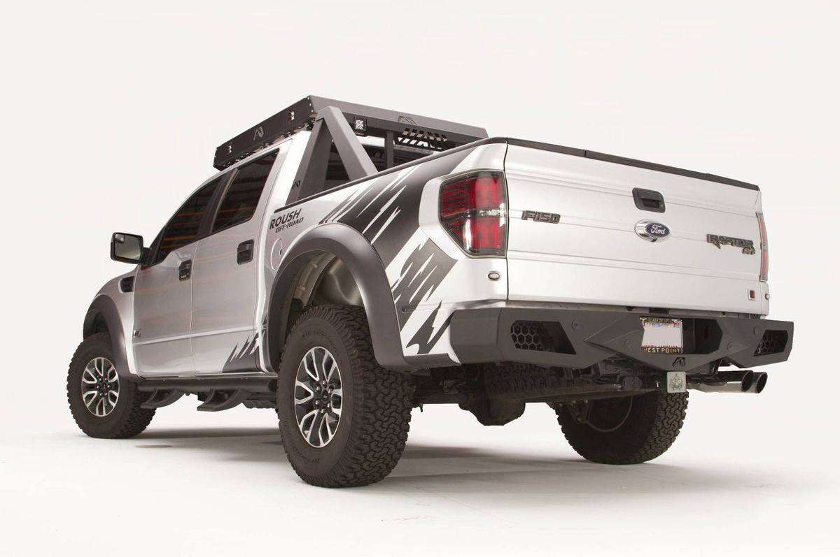 Fab Fours FF09-E1751-1 Ford F150 2009-2014 Vengeance Rear Bumper-BumperStock