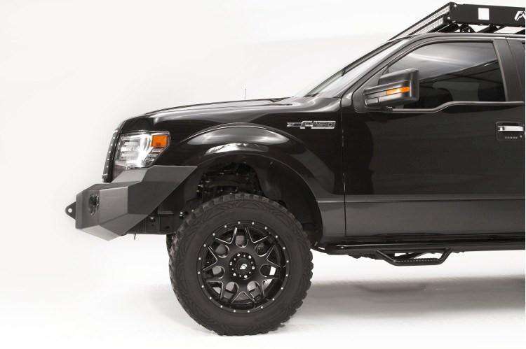Fab Fours FF09 - H1951 - 1 Ford F150 2009 - 2014 Premium Front Bumper Winch Ready No Guard - Rugged Truck Gear