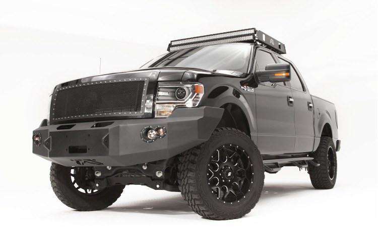 Fab Fours FF09 - H1951 - 1 Ford F150 2009 - 2014 Premium Front Bumper Winch Ready No Guard - Rugged Truck Gear