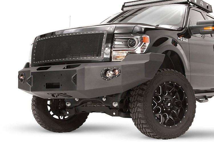 Fab Fours FF09 - H1951 - 1 Ford F150 2009 - 2014 Premium Front Bumper Winch Ready No Guard - Rugged Truck Gear