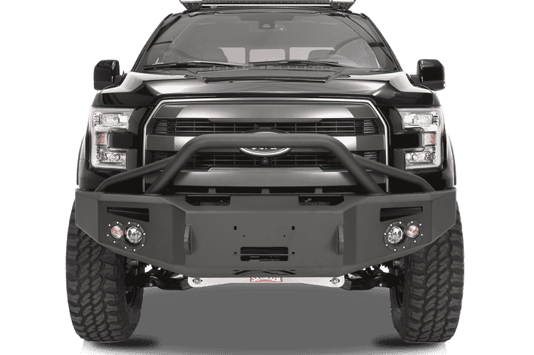 Fab Fours FF09 - H1952 - 1 Ford F150 2009 - 2014 Premium Front Bumper Winch Ready Pre - Runner Guard - Rugged Truck Gear