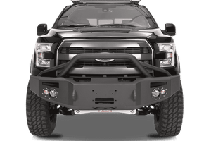 Fab Fours FF09-H1952-1 Ford F150 2009-2014 Premium Front Bumper Winch Ready Pre-Runner Guard-BumperStock