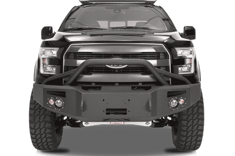 Fab Fours FF09-H1952-1 Ford F150 2009-2014 Premium Front Bumper Winch Ready Pre-Runner Guard-BumperStock