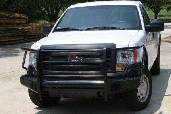 Fab Fours FF09 - K1960 - 1 Ford F150 2009 - 2014 Black Steel Front Bumper Full Guard - Rugged Truck Gear