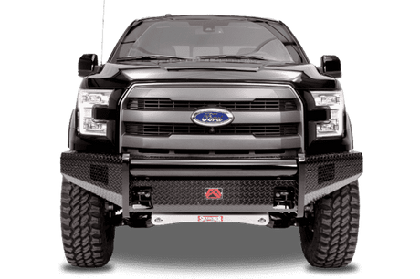 Fab Fours FF09-K1961-1 Ford F150 2009-2014 Black Steel Front Bumper No Guard-BumperStock