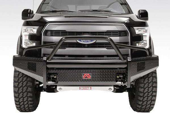 Fab Fours FF09 - K1962 - 1 Ford F150 2009 - 2014 Black Steel Front Bumper Pre - Runner Guard - Rugged Truck Gear
