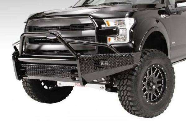 Fab Fours FF09 - K1962 - 1 Ford F150 2009 - 2014 Black Steel Front Bumper Pre - Runner Guard - Rugged Truck Gear