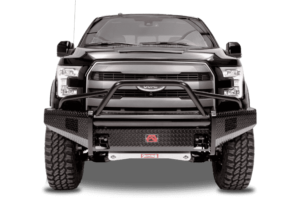 Fab Fours FF09-K1962-1 Ford F150 2009-2014 Black Steel Front Bumper Pre-Runner Guard-BumperStock