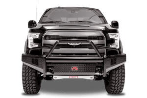 Fab Fours FF09-K1962-1 Ford F150 2009-2014 Black Steel Front Bumper Pre-Runner Guard-BumperStock