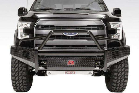 Fab Fours FF09-K1962-1 Ford F150 2009-2014 Black Steel Front Bumper Pre-Runner Guard-BumperStock