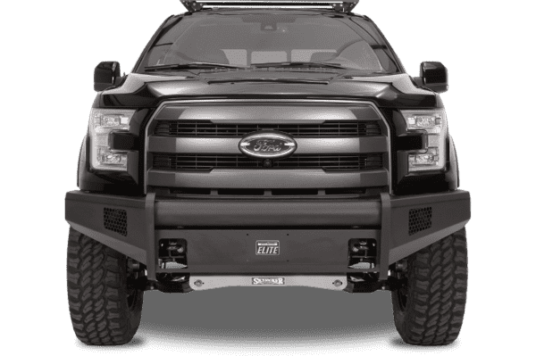 Fab Fours FF09-R1961-1 Ford F150 2009-2014 Black Steel Elite Front Bumper No Guard-BumperStock