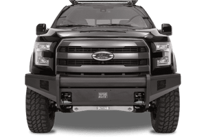 Fab Fours FF09-R1961-1 Ford F150 2009-2014 Black Steel Elite Front Bumper No Guard-BumperStock