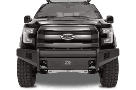 Fab Fours FF09-R1961-1 Ford F150 2009-2014 Black Steel Elite Front Bumper No Guard-BumperStock