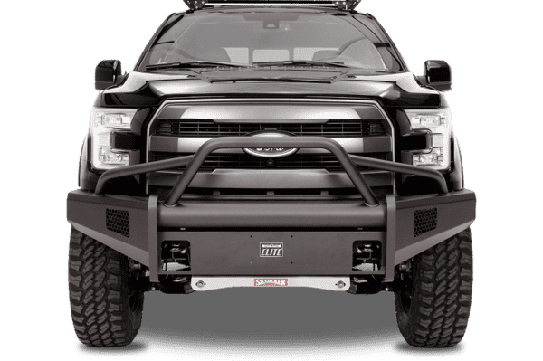 Fab Fours FF09 - R1962 - 1 Ford F150 2009 - 2014 Black Steel Elite Front Bumper Pre - Runner Guard - Rugged Truck Gear