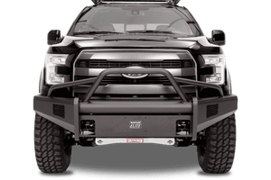 Fab Fours FF09-R1962-1 Ford F150 2009-2014 Black Steel Elite Front Bumper Pre-Runner Guard-BumperStock