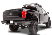 Fab Fours FF09 - T1750 - 1 Ford F150 2009 - 2014 Black Steel Rear Bumper - Rugged Truck Gear