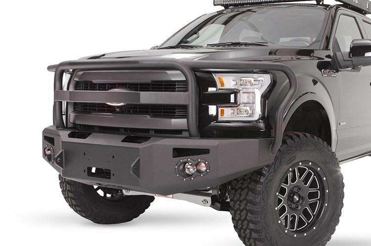 Fab Fours FF15 - H3250 - 1 Ford F150 2015 - 2017 Premium Front Bumper Winch Ready Full Guard - Rugged Truck Gear