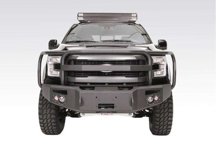 Fab Fours FF15 - H3250 - 1 Ford F150 2015 - 2017 Premium Front Bumper Winch Ready Full Guard - Rugged Truck Gear
