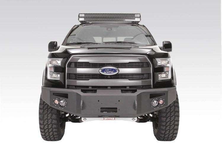 Fab Fours FF15-H3251-1 Ford F150 2015-2017 Premium Front Bumper Winch Ready No Guard-BumperStock