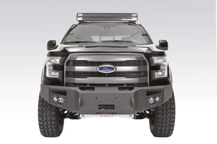 Fab Fours FF15 - H3251 - 1 Ford F150 2015 - 2017 Premium Front Bumper Winch Ready No Guard - Rugged Truck Gear