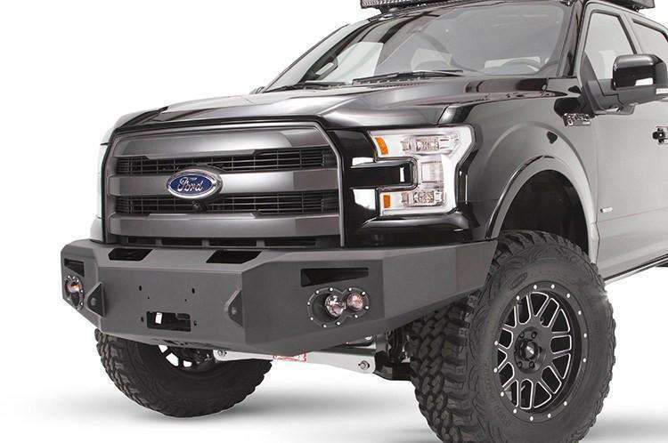 Fab Fours FF15 - H3251 - 1 Ford F150 2015 - 2017 Premium Front Bumper Winch Ready No Guard - Rugged Truck Gear