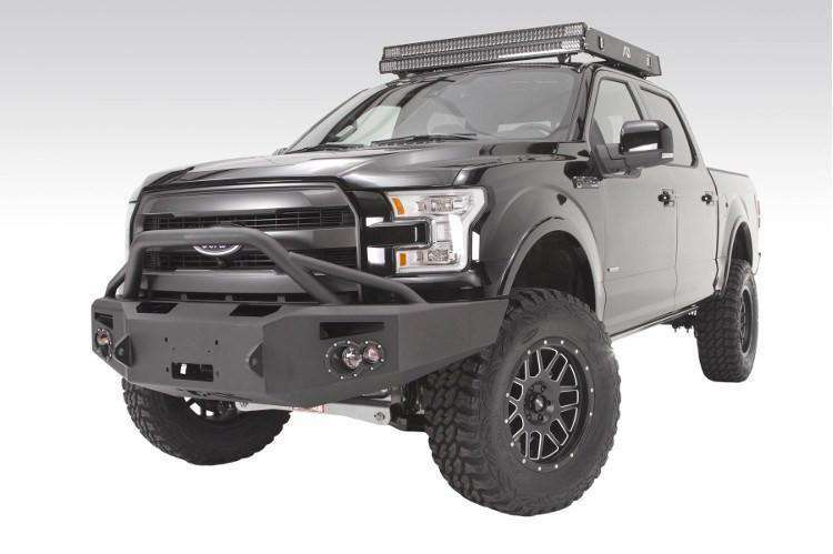 Fab Fours FF15 - H3252 - 1 Ford F150 2015 - 2017 Premium Front Bumper Winch Ready Pre - Runner Guard - Rugged Truck Gear