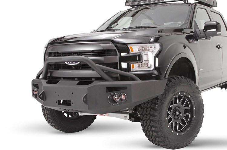 Fab Fours FF15 - H3252 - 1 Ford F150 2015 - 2017 Premium Front Bumper Winch Ready Pre - Runner Guard - Rugged Truck Gear