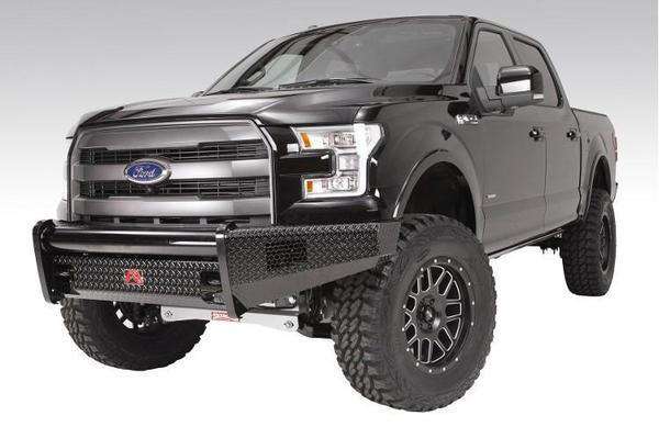 Fab Fours FF15 - K3251 - 1 Ford F150 2015 - 2017 Black Steel Front Bumper No Guard - Rugged Truck Gear