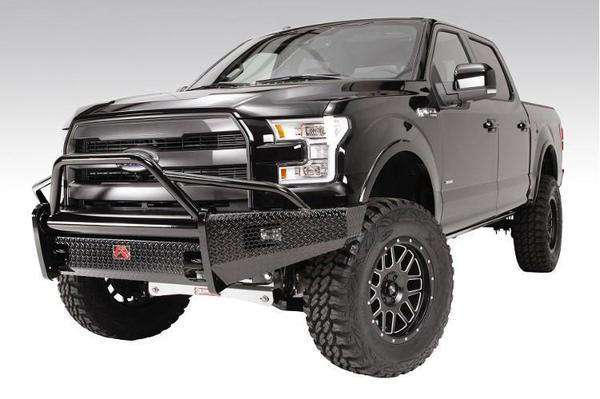 Fab Fours FF15 - K3252 - 1 Ford F150 2015 - 2017 Black Steel Front Bumper Pre - Runner Guard - Rugged Truck Gear