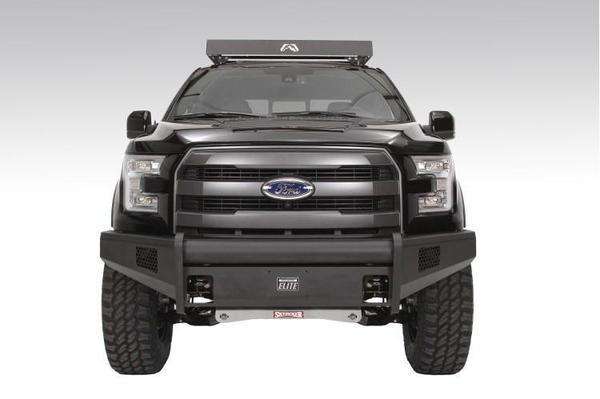 Fab Fours FF15 - R3251 - 1 Ford F150 2015 - 2017 Black Steel Elite Front Bumper No Guard - Rugged Truck Gear