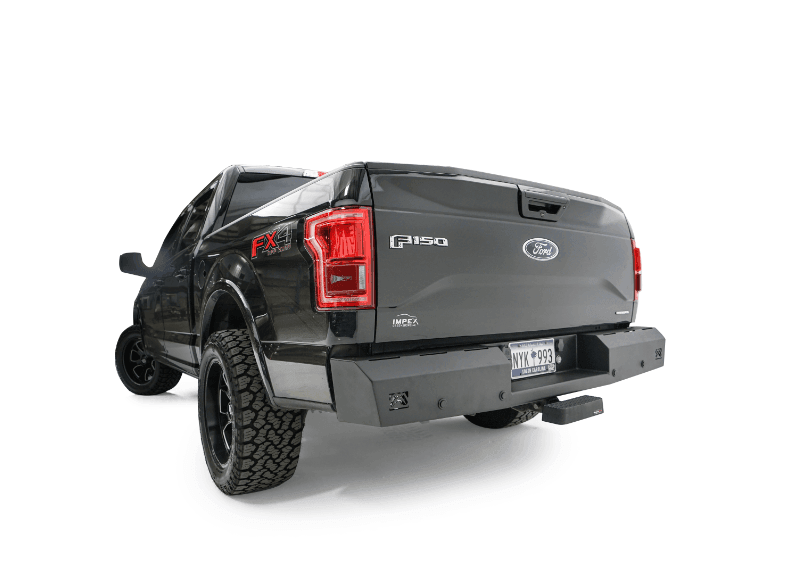 Fab Fours FF15 - RT3250 - 1 Ford F150 2015 - 2020 Red Steel Rear Bumper - Rugged Truck Gear