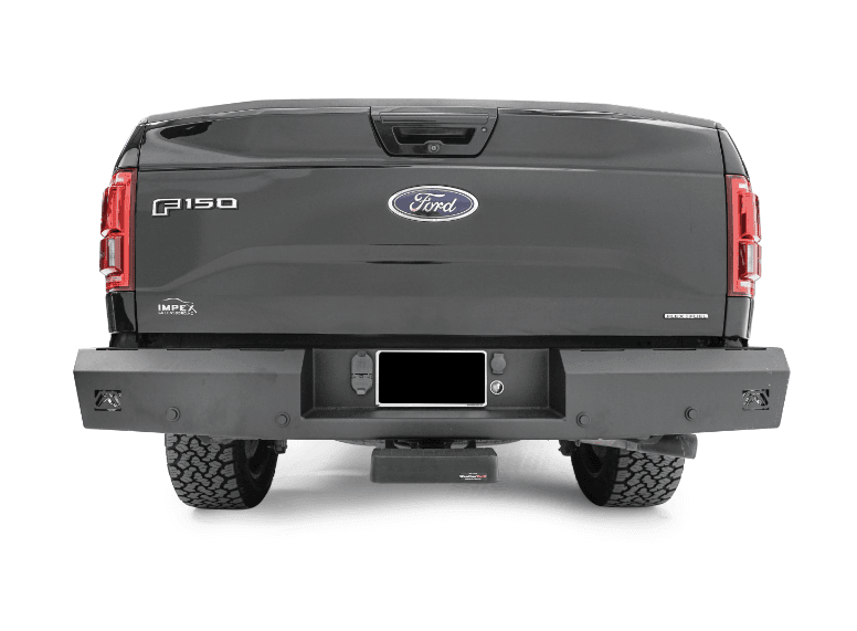 Fab Fours FF15 - RT3250 - 1 Ford F150 2015 - 2020 Red Steel Rear Bumper - Rugged Truck Gear