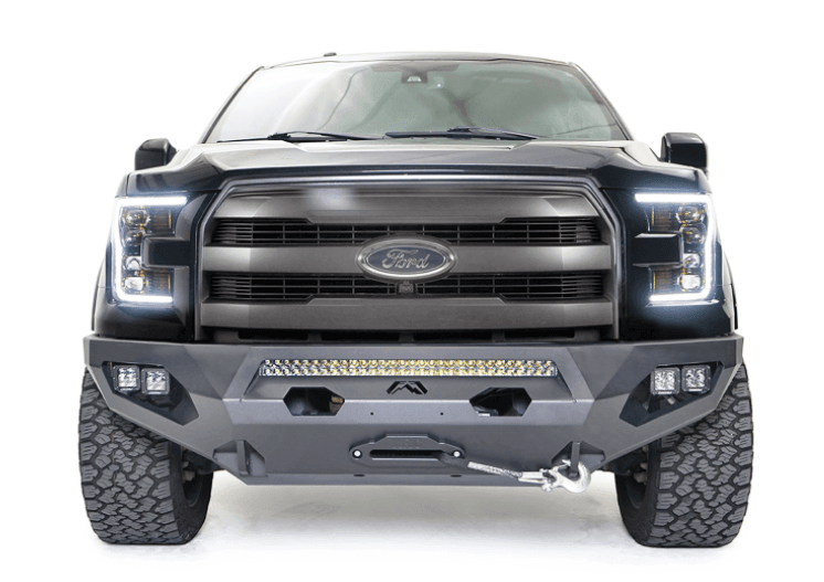 Fab Fours FF15 - X3251 - 1 Ford F150 2015 - 2017 Matrix Front Winch Bumper No Guard - Rugged Truck Gear