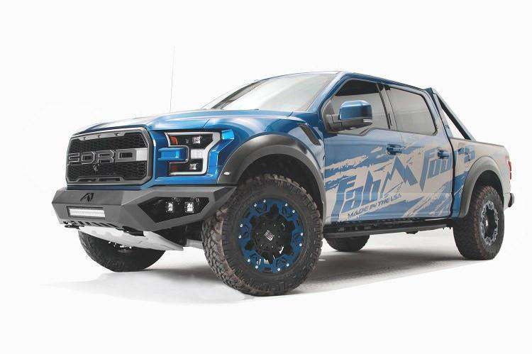 Fab Fours FF17-D4351-1 Ford Raptor 2017-2020 Vengeance Front Bumper No Guard-BumperStock