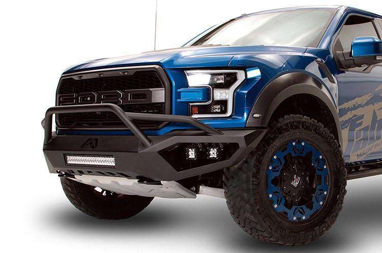 Fab Fours FF17 - D4352 - 1 Ford Raptor 2017 - 2020 Vengeance Front Bumper Pre - Runner Guard - Rugged Truck Gear