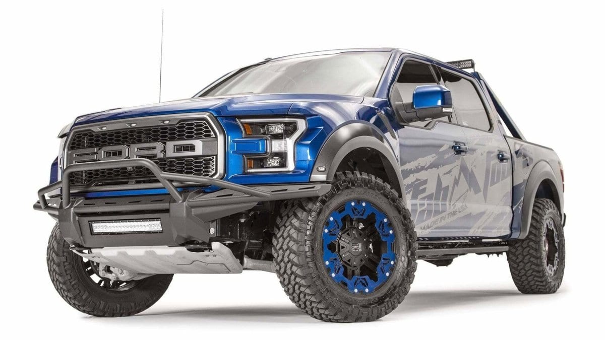 Fab Fours FF17 - D4372 - 1 Ford Raptor 2017 - 2020 Aero Front Bumper Pre - Runner Guard - Rugged Truck Gear