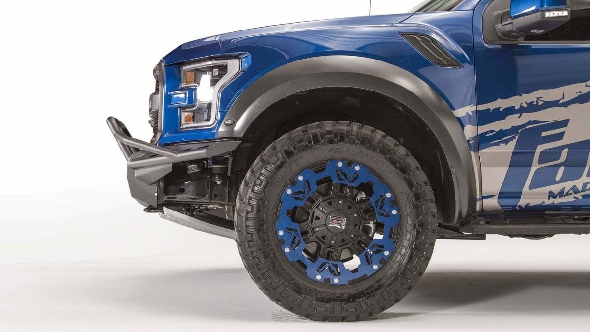Fab Fours FF17 - D4372 - 1 Ford Raptor 2017 - 2020 Aero Front Bumper Pre - Runner Guard - Rugged Truck Gear