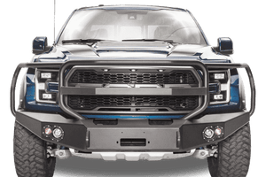 Fab Fours FF17-H4350-1 Ford Raptor 2017-2020 Premium Front Bumper Winch Ready Full Guard-BumperStock