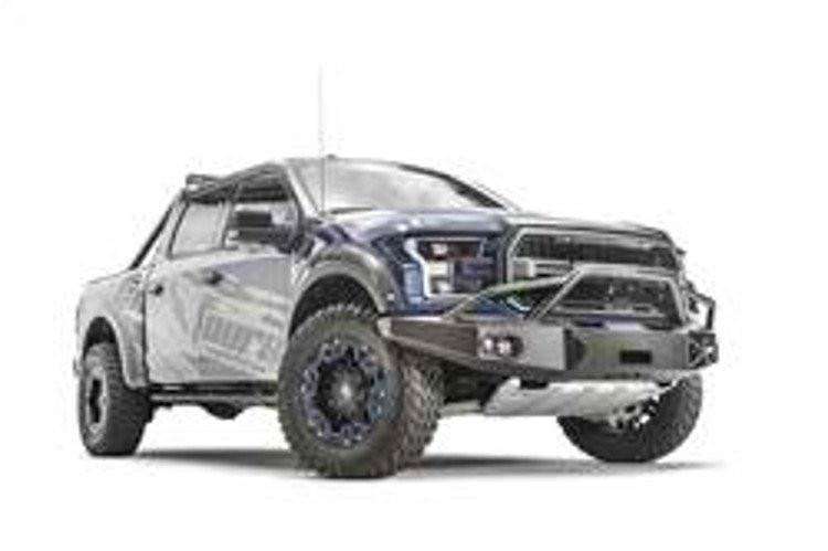 Fab Fours FF17 - H4352 - 1 Ford Raptor 2017 - 2020 Premium Front Bumper Winch Ready Pre - Runner Guard - Rugged Truck Gear