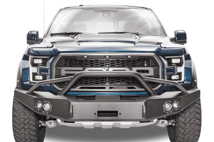 Fab Fours FF17 - H4352 - 1 Ford Raptor 2017 - 2020 Premium Front Bumper Winch Ready Pre - Runner Guard - Rugged Truck Gear